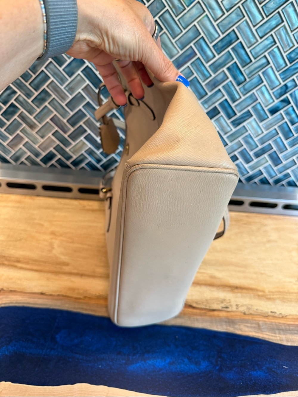 Coach Pebble Leather Tote in Taupe - Picture 8 of 13
